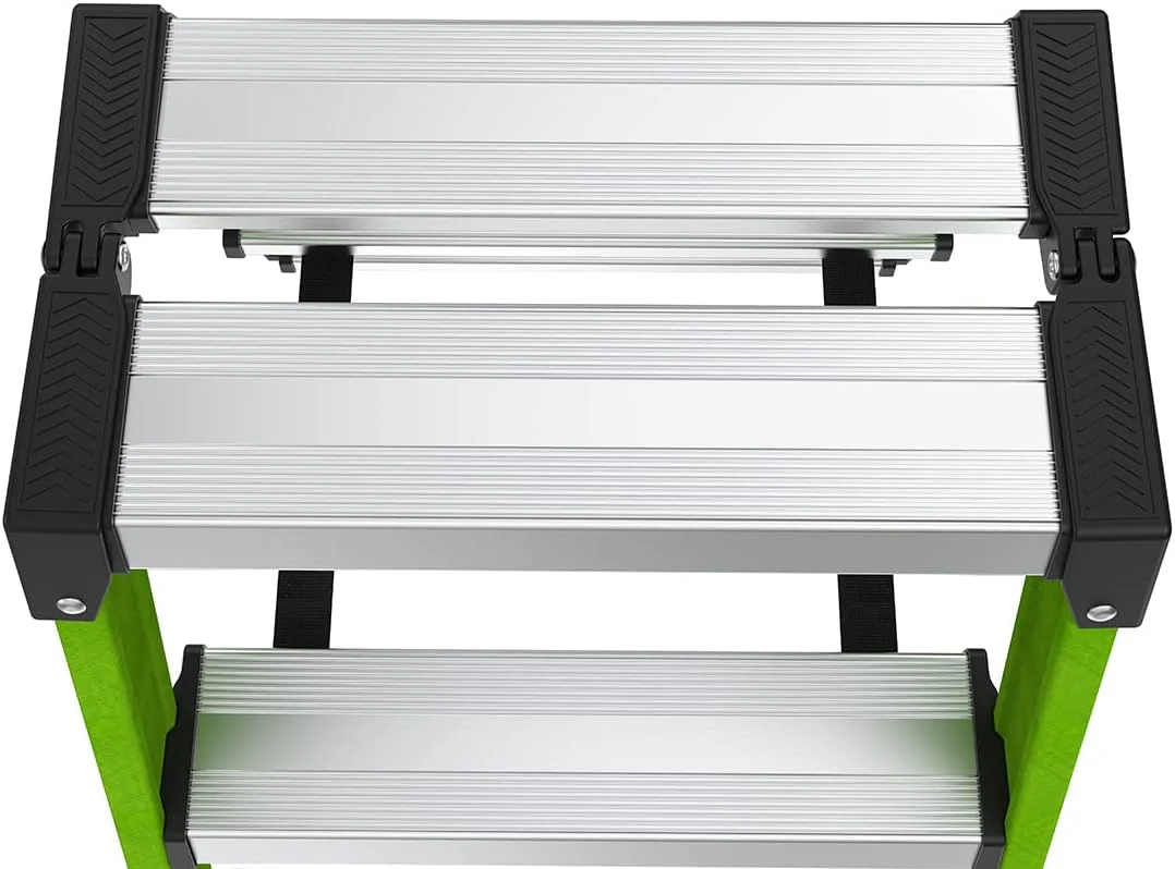 Little Giant Ladders, Sure Step, 3-Step, Double-Sided Step Stool, Fiberglass, (11953), Type 1AA, 375 lbs Weight Rating, Hi-viz Green - Image 12
