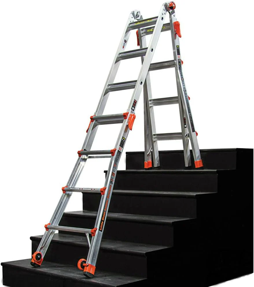 Little Giant Ladders, Velocity with Wheels, M26, 26 Ft, Multi-Position Ladder, Aluminum, Type 1A, 300 lbs Weight Rating, (15426-001) - Image 4