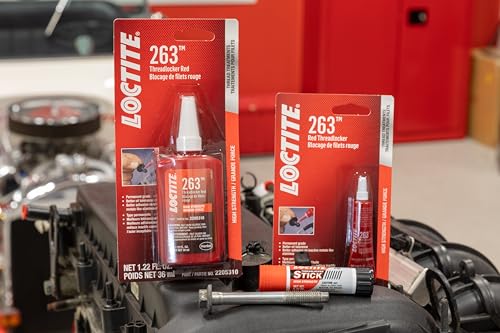 LOCTITE 263 Automotive Threadlocker Red – High Strength Thread Lock, General Purpose Applications, Oil Tolerant, Fluorescent - 36 ml, 1 Pack - Image 2