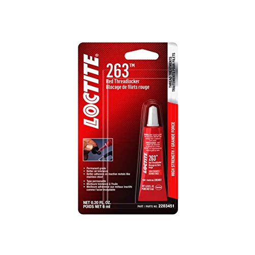 LOCTITE 263 Automotive Threadlocker Red – High Strength Thread Lock, General Purpose Applications, Oil Tolerant, Fluorescent - 6 ml, 1 Pack - Image 5