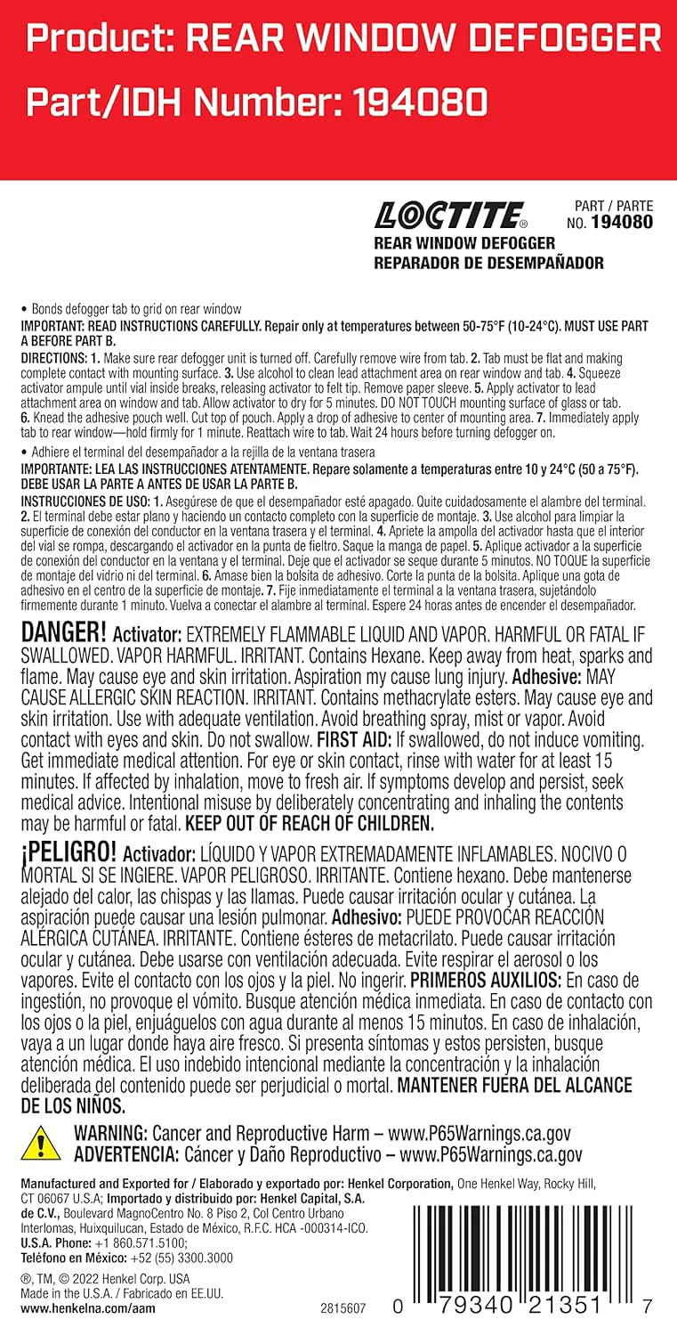 Loctite 37438 21351 Rear Window Defogger Tab Adhesive, 0.03/0.02 fl. oz. - Image 2