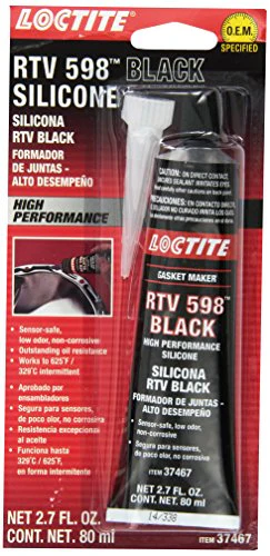 LOCTITE Automotive RTV Silicone Gasket Maker Black 598 - High Performance, Sensor-Safe, Non-Corrosive, Flexible, Oil Resistant - 80 ml, 1 Pack