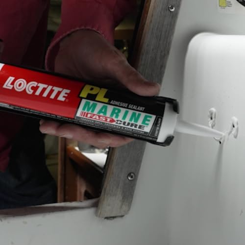 Loctite PL Marine Fast Cure Adhesive Sealants, Waterproof Construction Glue for Fiberglass, Vinyl, Glass & More - 10 fl oz Cartridge, Pack of 1 - Image 6