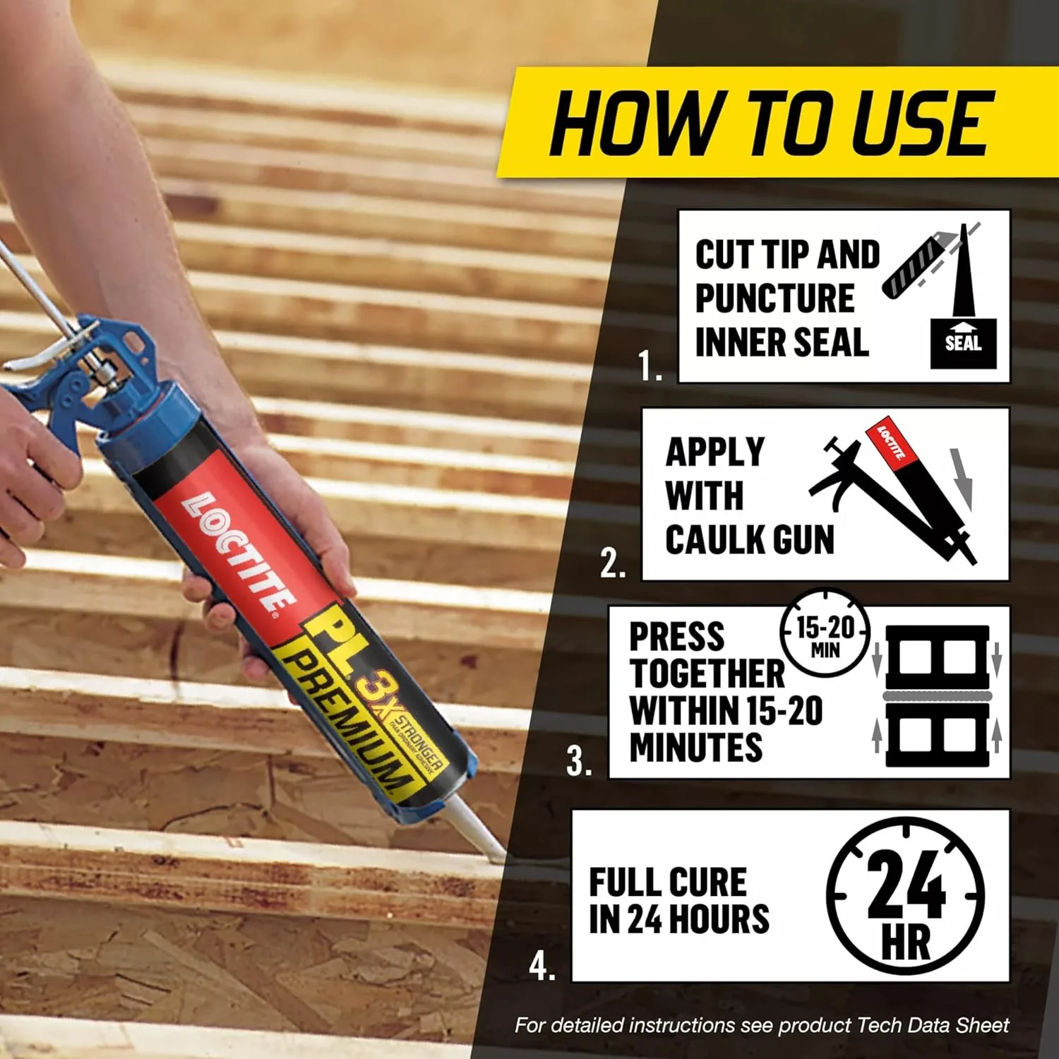 Loctite 1390595 PL Premium Polyurethane Construction Adhesive, 10 fl oz Cartridge, Versatile Construction Glue for Wood, Concrete, Stone, Metal & More (Pack of 12) - Image 2