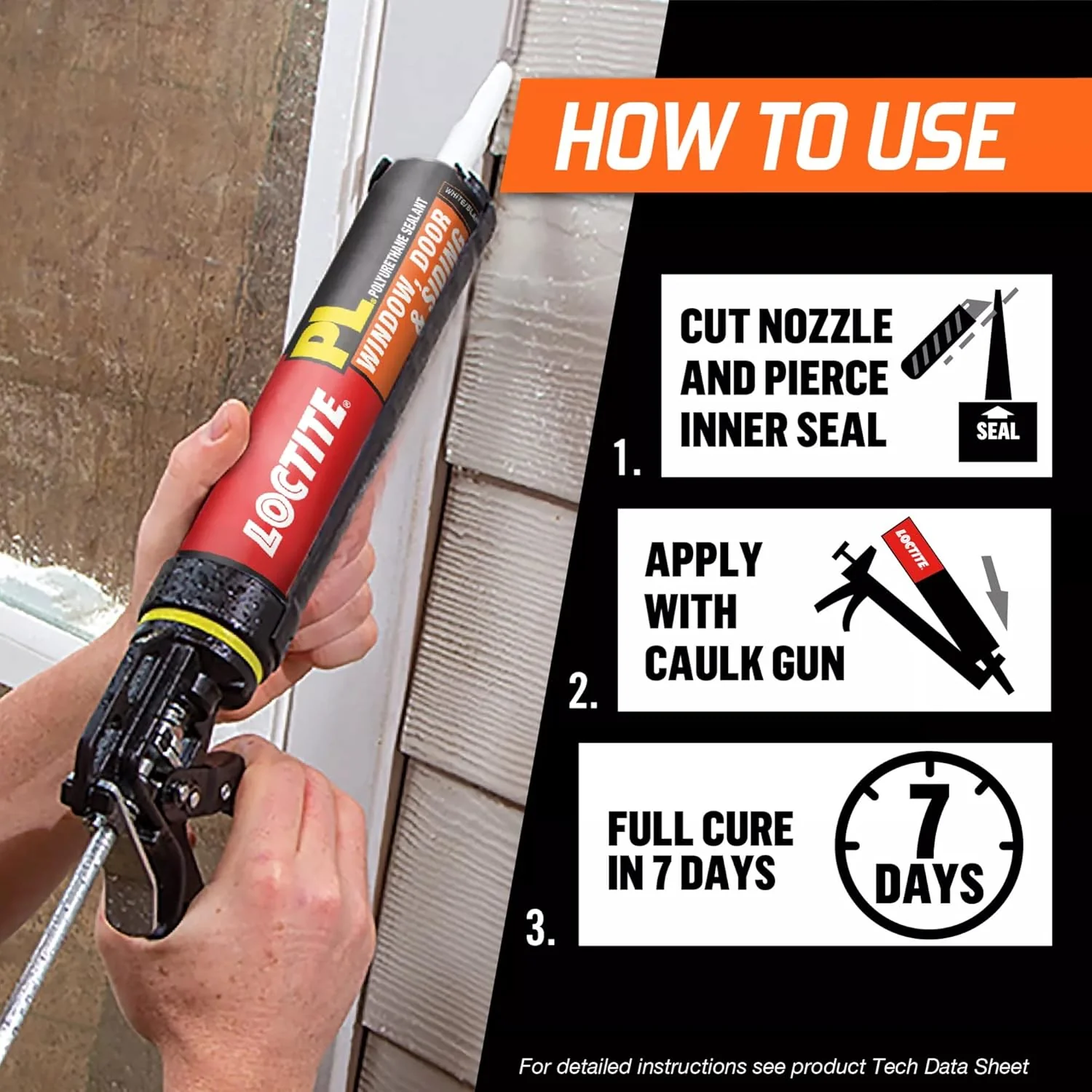 Loctite 1618182 PL Window Door & Siding Polyurethane Sealant, White, 10 fl oz Cartridge (Pack of 12) - Image 2