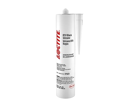 LOCTITE RTV Black Silicone Adhesive Sealant for Automotive: Waterproof, Flexible, Protects Wiring, For Glass, Metal, Plastics | Black, 300 ml Tube (PN: 495315)