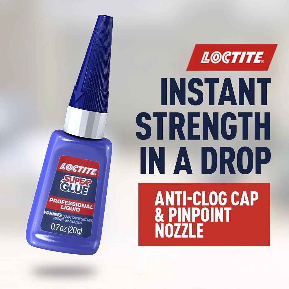 Loctite 1365882 Super Glue Liquid Professional, Clear Cyanoacrylate Adhesive Instant Glue, Quick Dry - 0.14 fl oz Bottle (Pack of 4) - Image 4