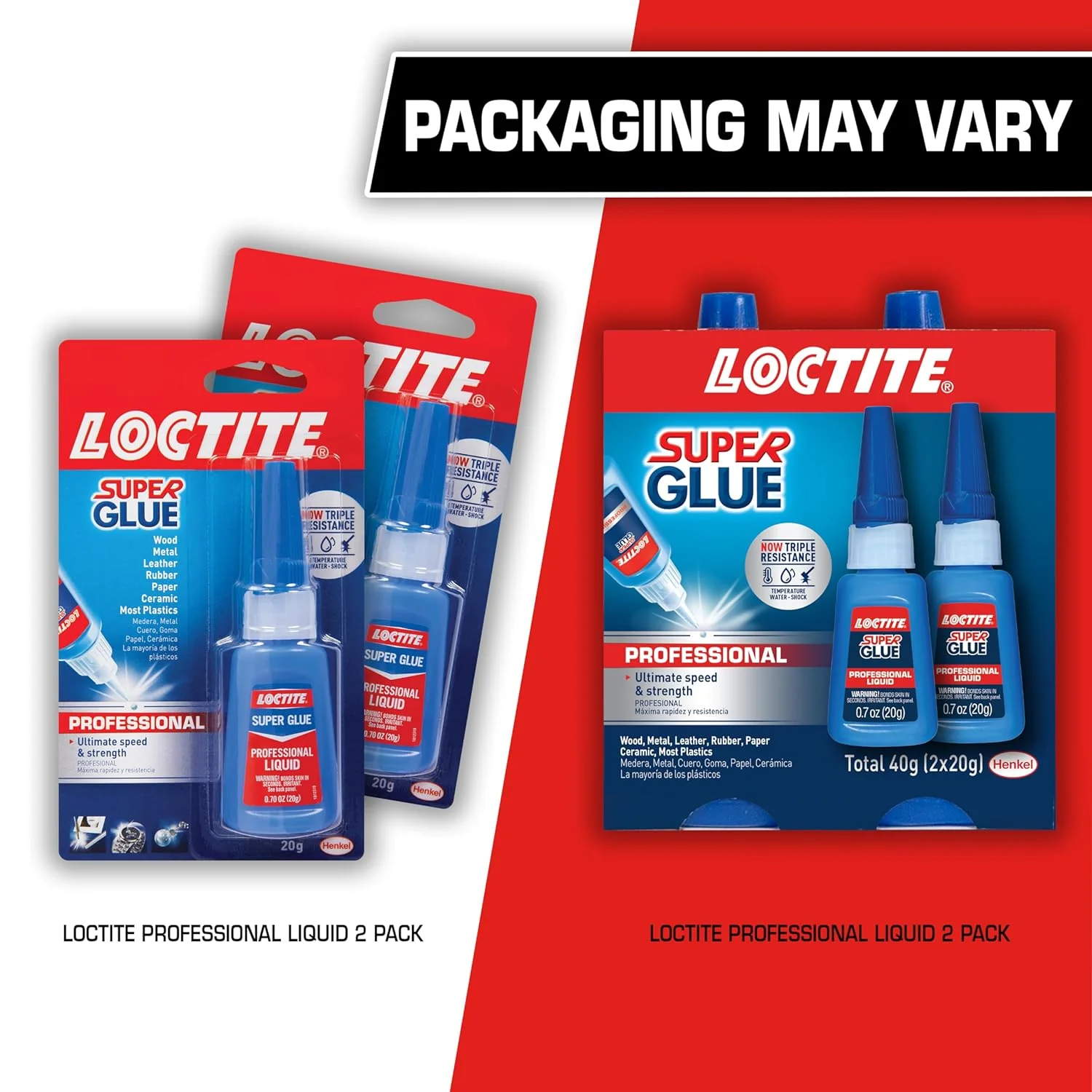 Loctite 1365882 Super Glue Professional Liquid, Clear, 0.7 fl oz Bottle, Superglue for Plastic, Wood, Metal, Crafts & Repair, Cyanoacrylate Adhesive Instant Glue, Quick Dry (Pack of 2) - Image 2