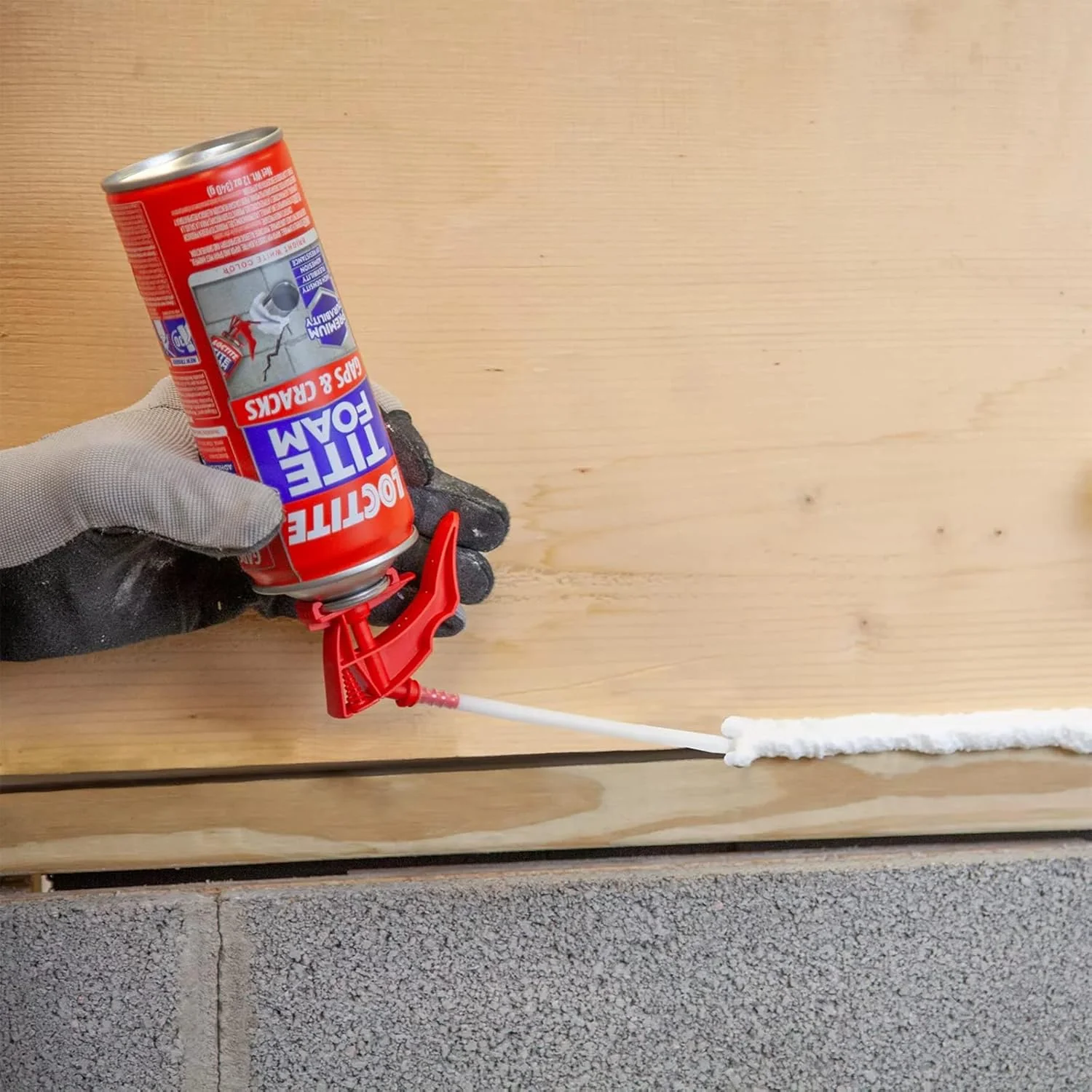 Loctite Tite Foam Gaps & Cracks Spray Foam Sealant, 12 fl oz Can, Polyurethane Expands for Insulation (Pack of 12) - Image 7