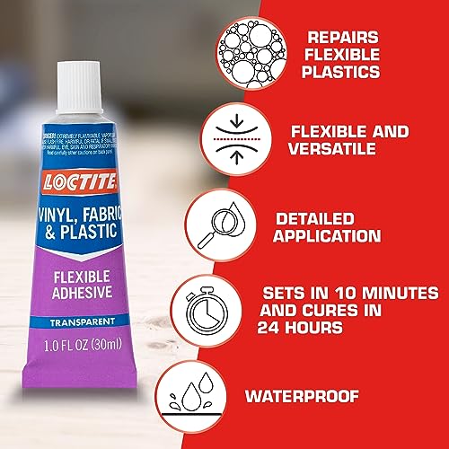 Loctite Vinyl Fabric & Plastic Repair Flexible Adhesive 1 oz, 1 Squeeze Tube - Image 2