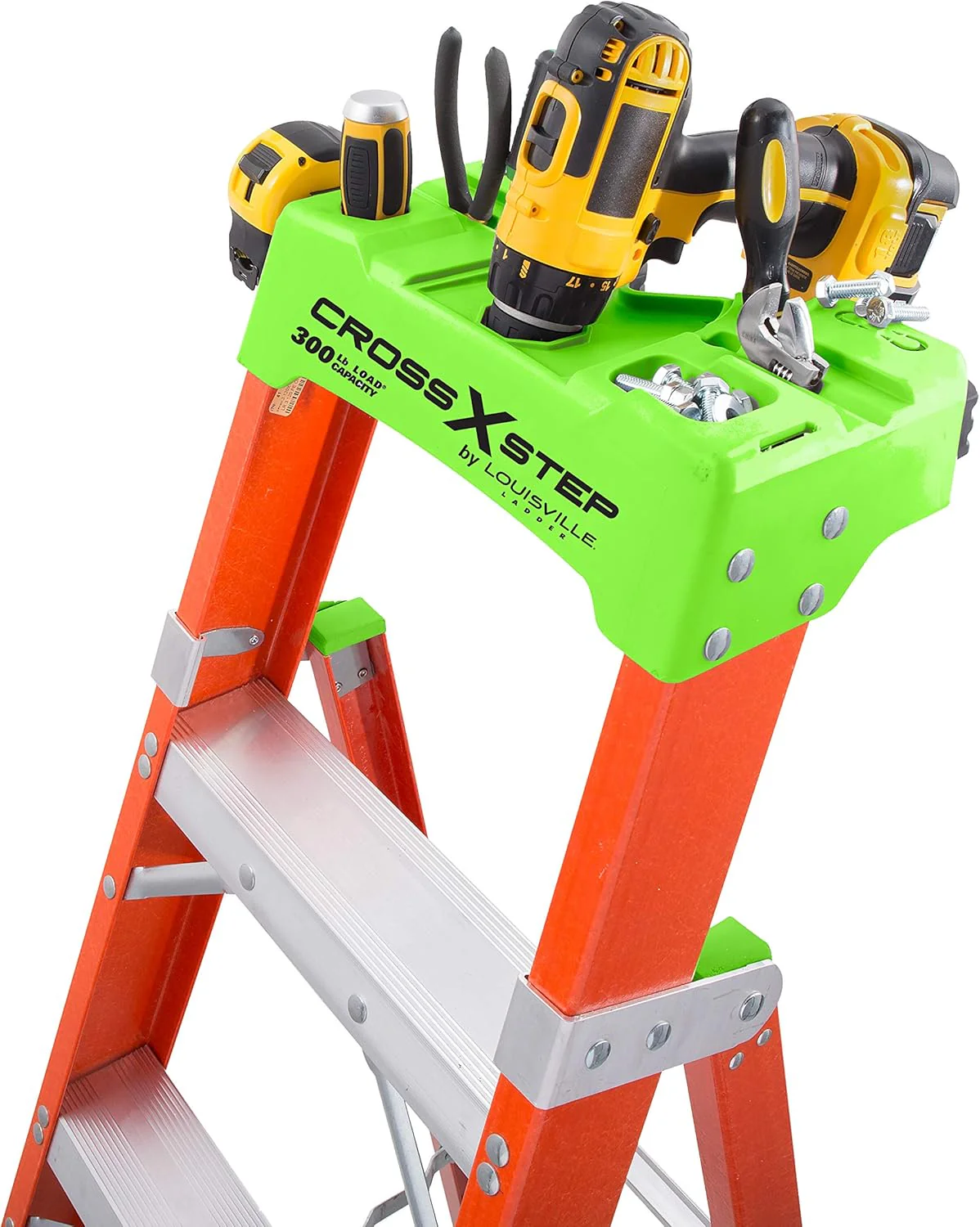 Louisville Ladder 8-foot Fiberglass Cross Step Ladder, 300-Pound Load Capacity, Type IA - FXS1508 - Image 9
