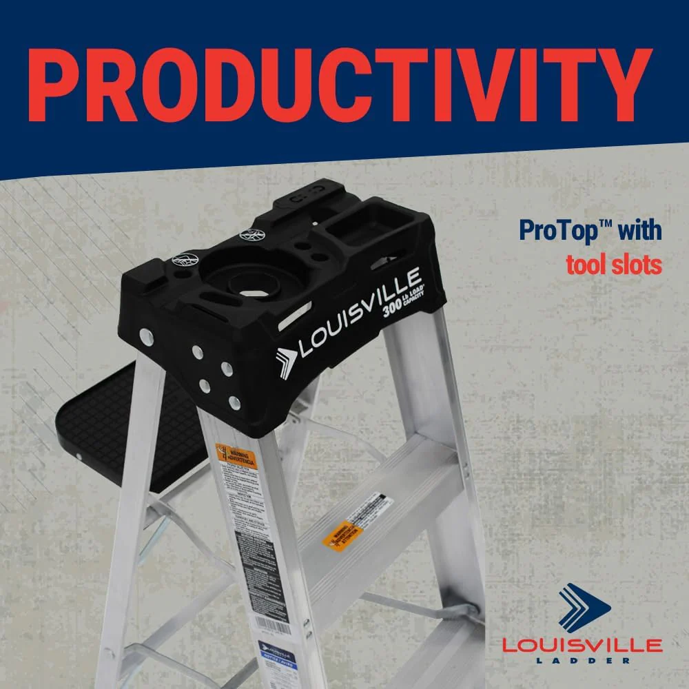 Louisville Ladder AS3006 6-Foot Aluminum Step Ladder, 300-Pound Load Capacity, Type IA - Image 3
