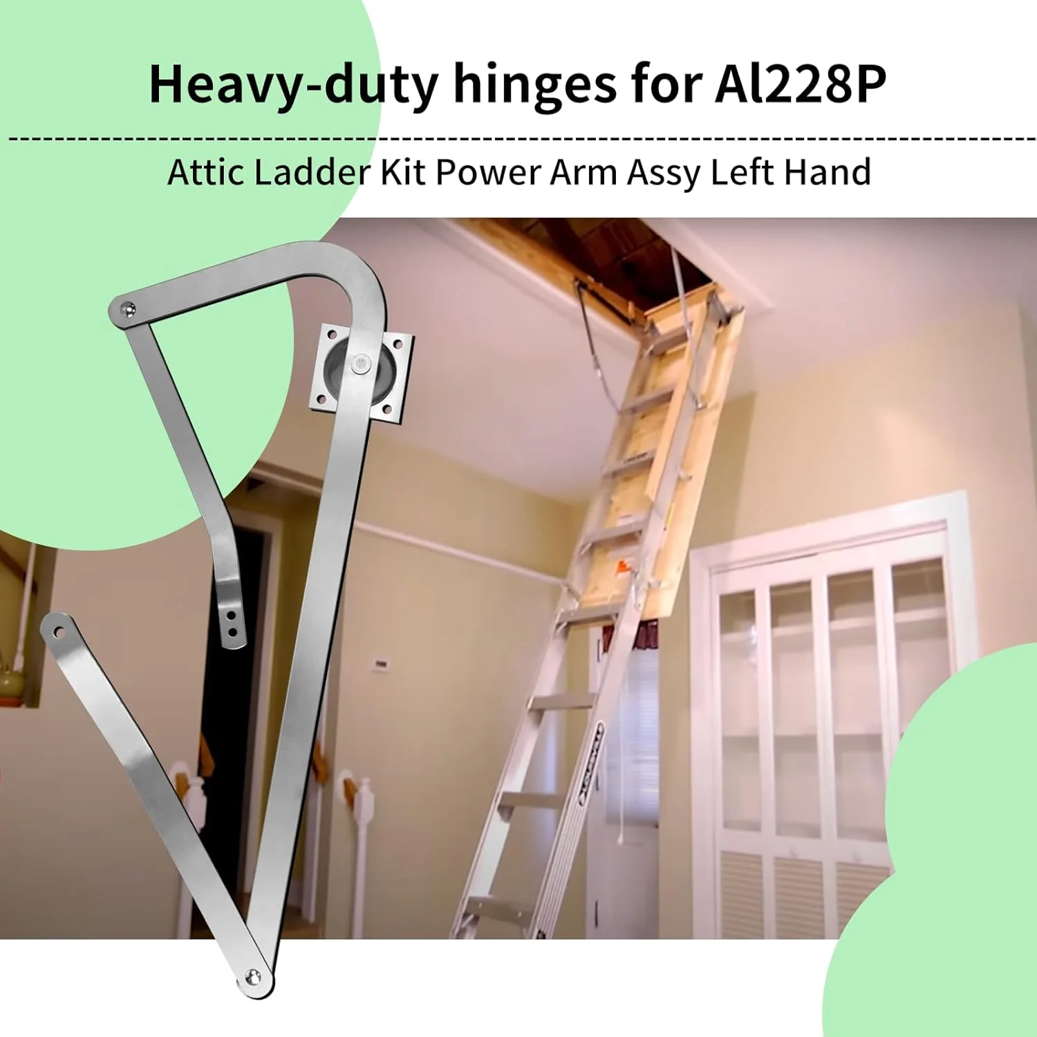 PR315500-LH Attic Ladder Kit Power Arm Assy Left Hand Compatible with Louisville Ladder - Image 6