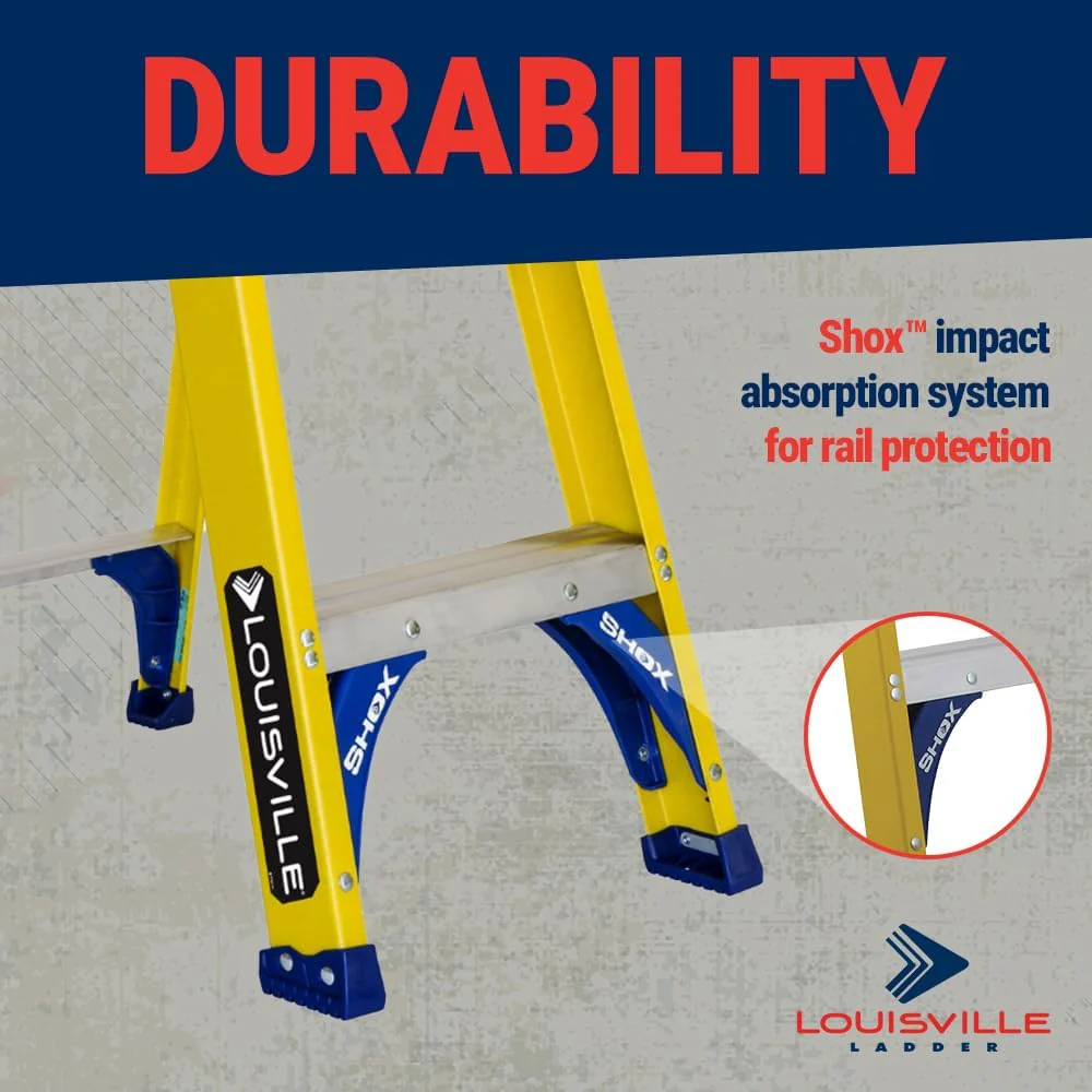 Louisville Ladder FS2008 8-Foot Fiberglass Step Ladder, 250-Pound Load Capacity, Type I - Image 3