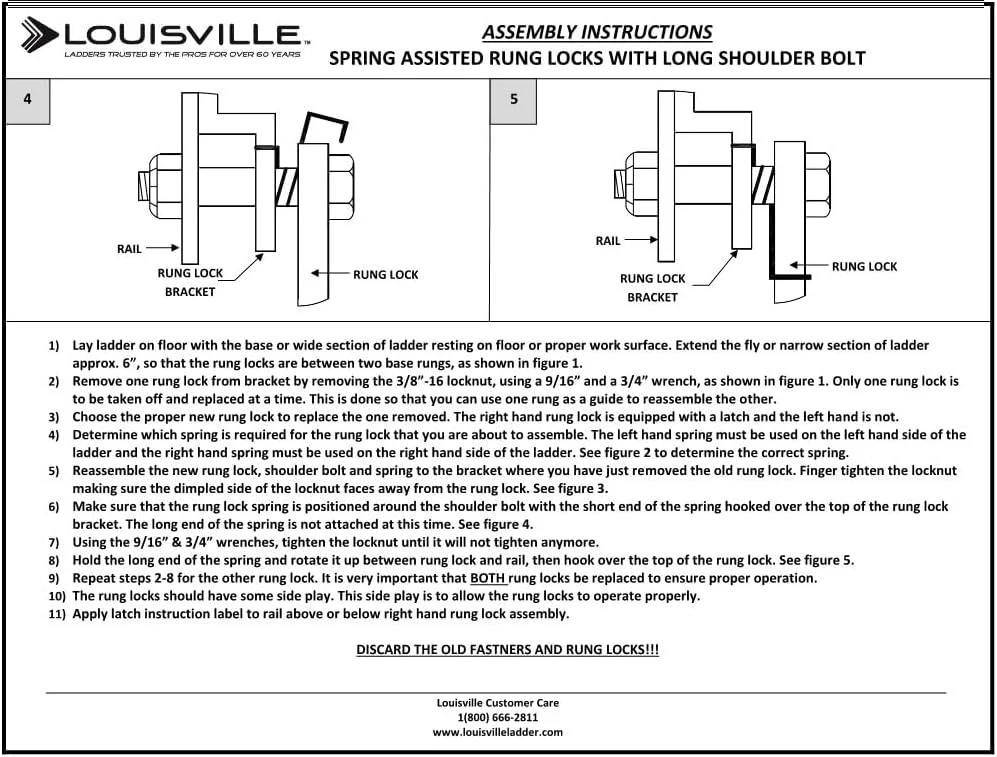 Louisville Ladder PK100D Rung Lock Kit for Aluminum Extension Ladder - Image 3