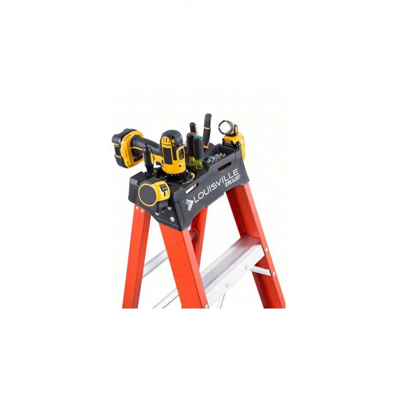 LOUISVILLE Stepladder: 12 ft Ladder Size, Fiberglass, 375 lb Load Capacity, 49 lb Wt - Image 6