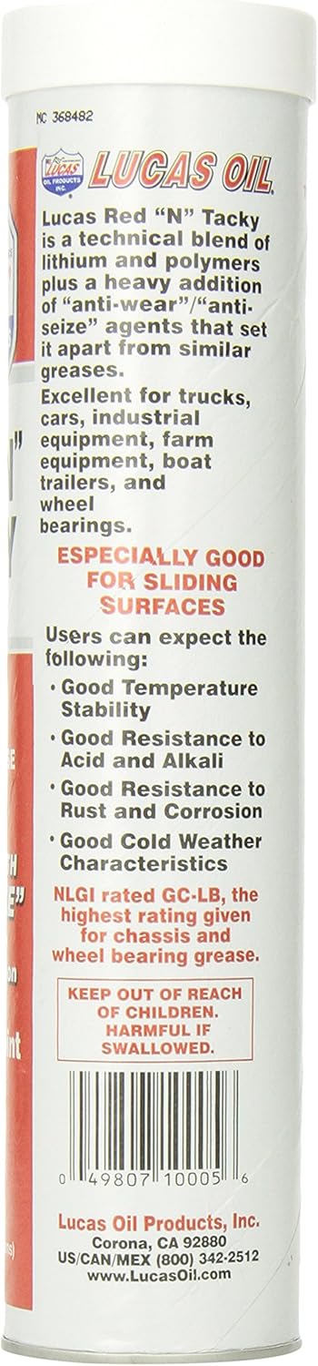 Lucas Oil 10005 Red 'N' Tacky Grease - 14 Ounce - Image 4