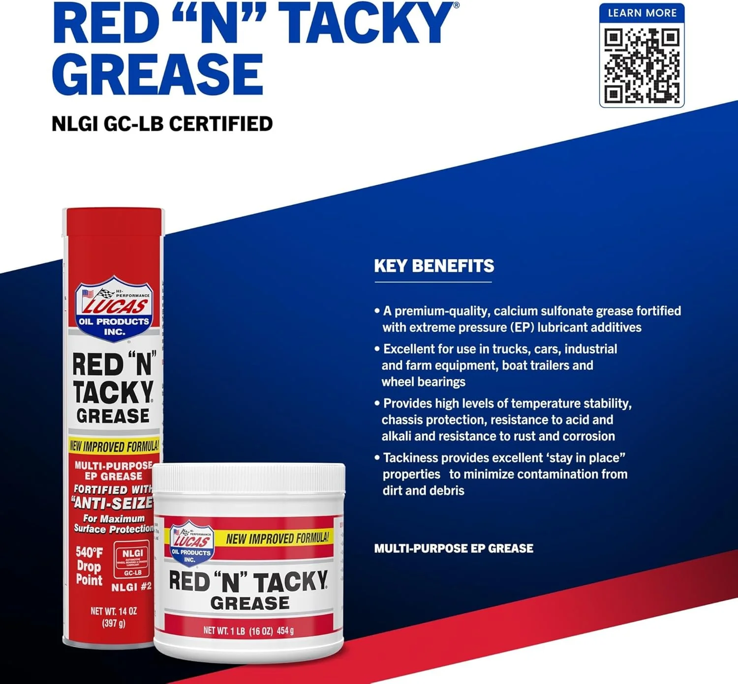 Lucas Oil 10005 Red N Tacky Grease, 14 Ounce Cartridge (Pack of 10) - Image 4