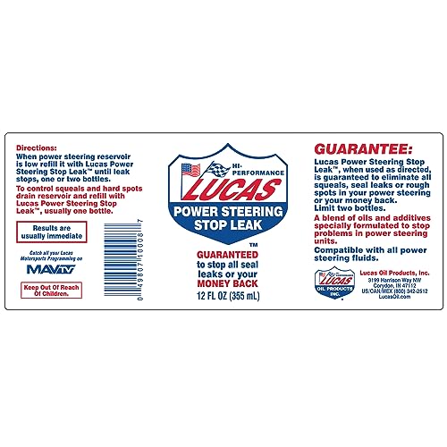 Lucas Oil 10008 Power Steering Stop Leak - 12 Ounce - Image 3