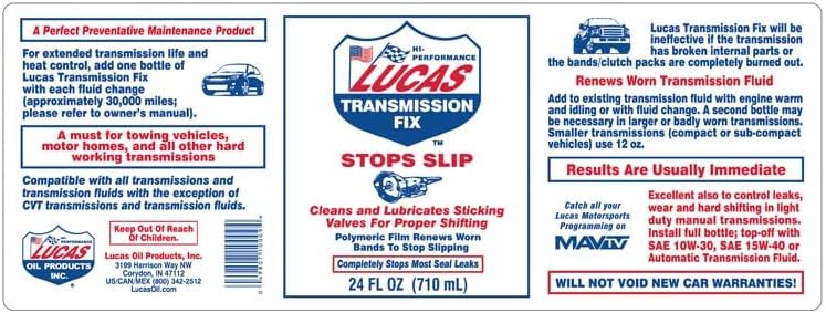 Lucas Oil 10009 Transmission Fix - 24 Ounce (Pack of 12) 12 Pack - Image 3