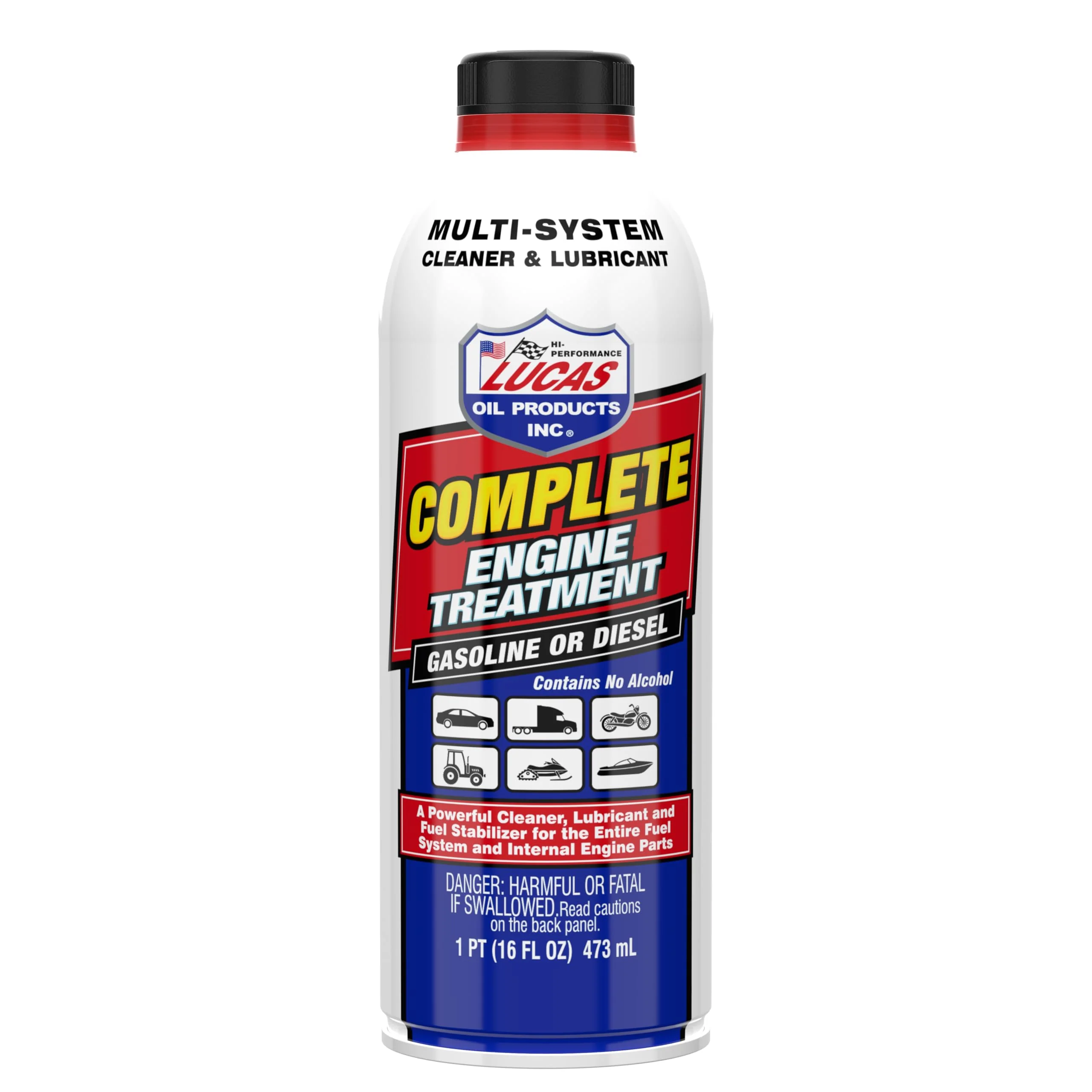 Lucas Oil 10016 Complete Engine Treatment, 16 Ounce (Pack of 12)