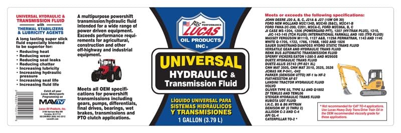 Lucas Oil 10017 Universal Hydraulic & Transmission Fluid - 1 Gallon - Image 3