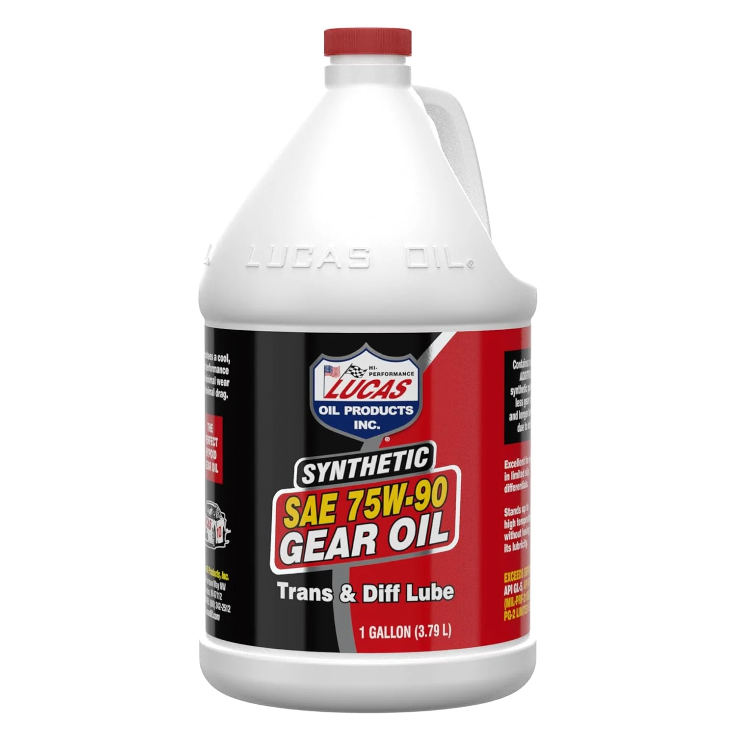 Lucas Oil 10048-PK4 75W90 Synthetic Gear Oil - 1 Gallon Jug, Pack of 4 - Image 2