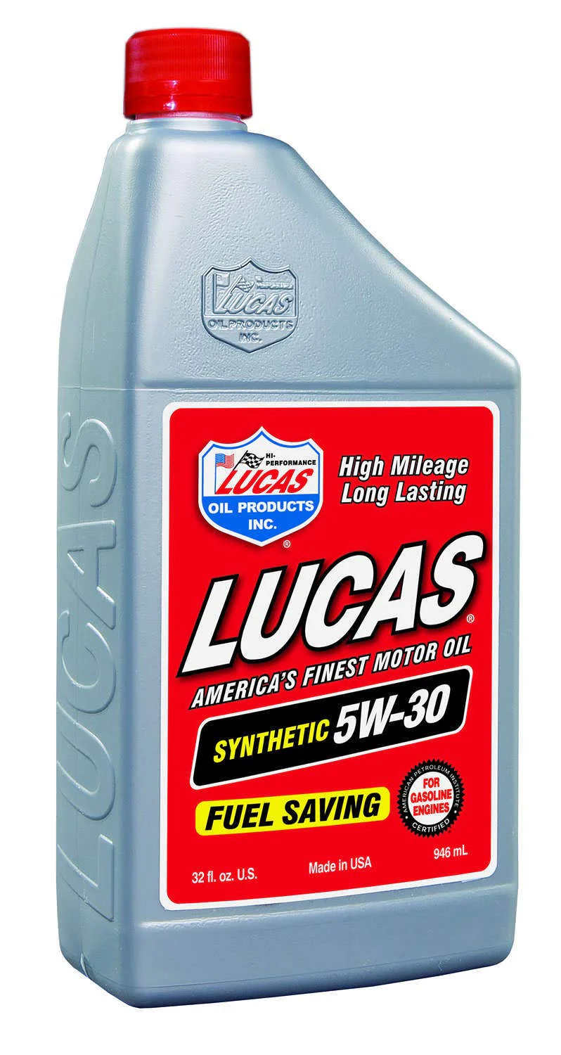 Lucas Oil 10049 Full Synthetic SAE 5W-30 Motor Oil, 1 Quart (Pack of 6)