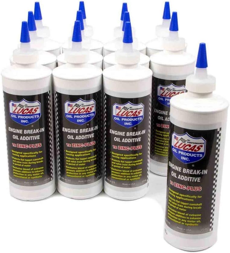 Lucas Oil 10063 Engine Break in Oil Additive w/TB Zinc Plus - 16 Ounce (Pack of 12) - Image 2