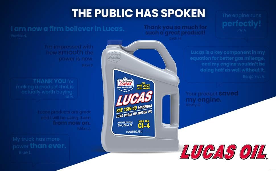 Lucas Oil 10076 SAE 15W-40 Magnum High TBN CI-4 Oil, 1 Gallon - Image 4