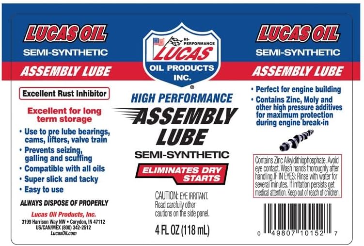 Lucas Oil 10152 High Performance Semi-Synthetic Assembly Lube, 4 Ounce (Pack of 12) - Image 2