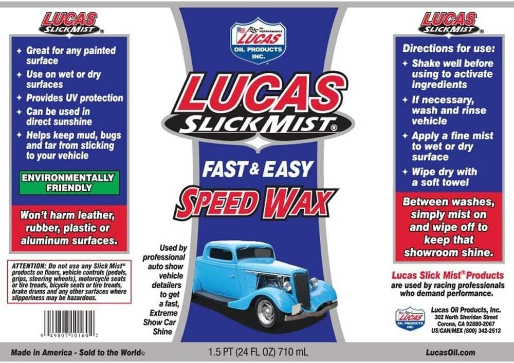 Lucas Oil 10160 Slick Mist Speed Wax - 24 Ounce (Pack of 6) 24 Fl Oz (Pack of 6) - Image 5