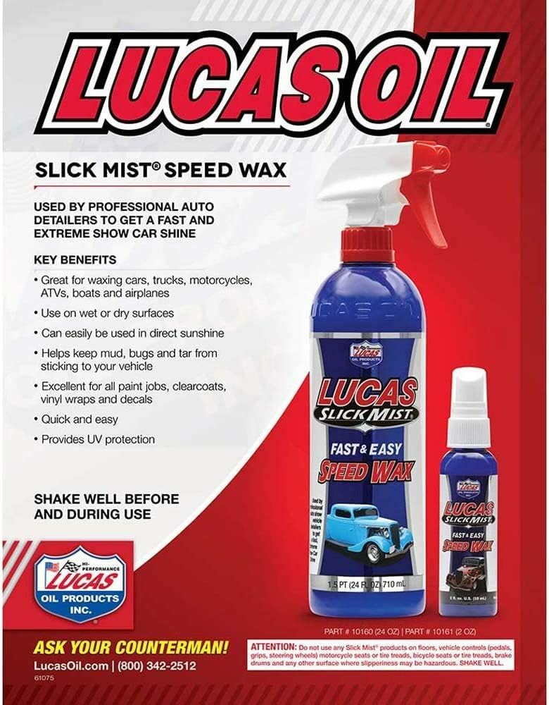 Lucas Oil 10160 Slick Mist Speed Wax - 24 Ounce (Pack of 6) 24 Fl Oz (Pack of 6) - Image 6