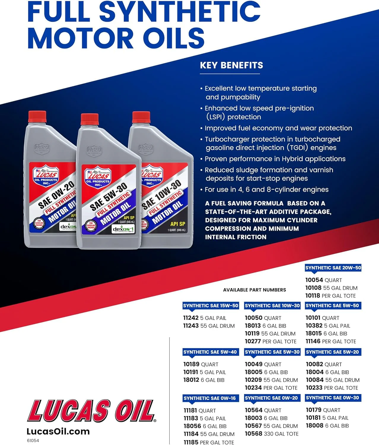 Lucas Oil 10189 SAE 5W-40 Motor Oil - 1 Quart, Pack of 6 - Image 4