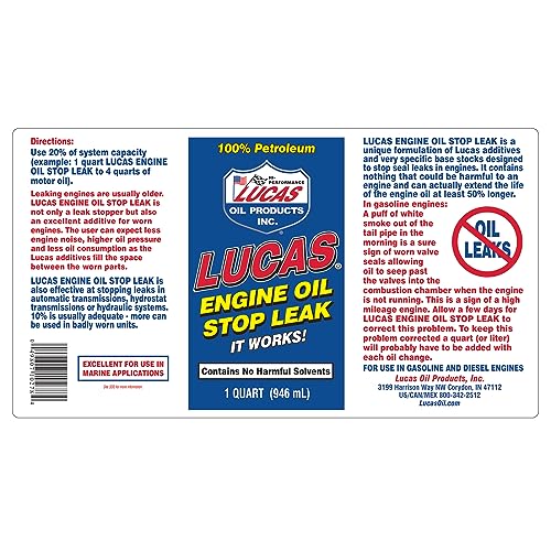 Lucas Oil 10278 Engine Oil Stop Leak - 1 Quart - Image 4