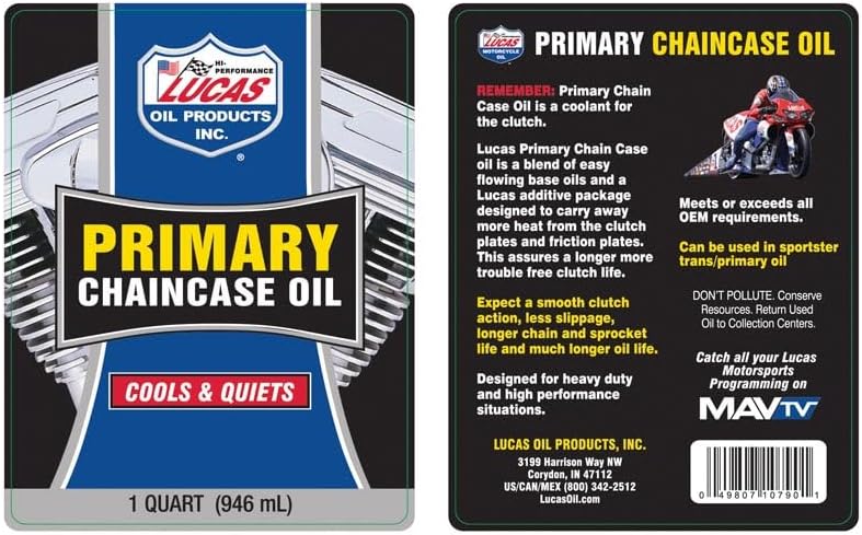 Lucas Oil 10790 Primary Chaincase Oil, 1 Quart (Pack of 6) - Image 2