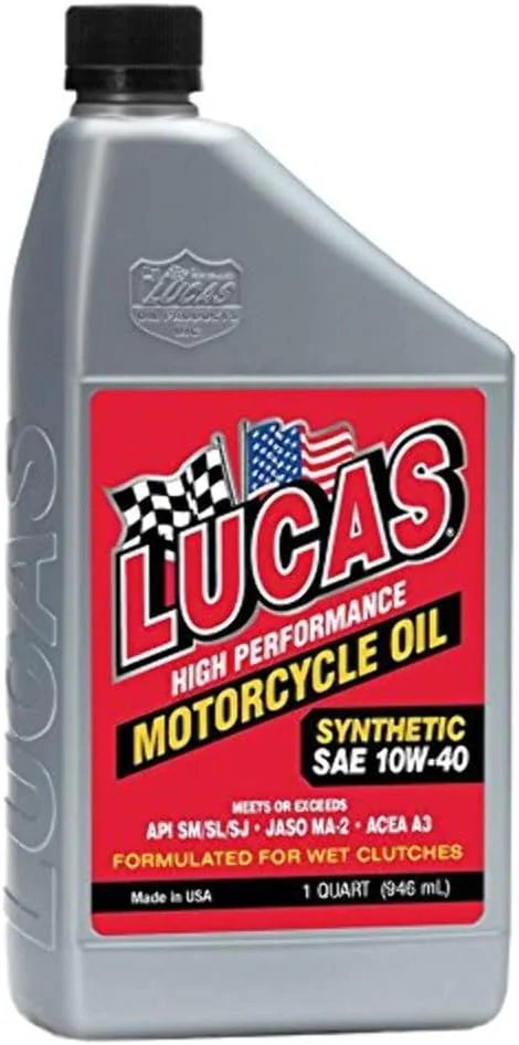 Lucas Oil 10793-6 Synthetic 10W-40 Motorcycle Oil (Case of 6) - Image 2