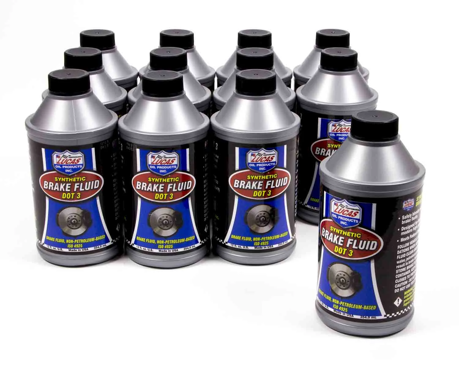 Lucas Oil 10825-12 DOT 3 Brake Fluid, 12 oz., Case of 12