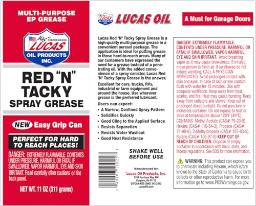 Lucas Oil 11025 Red "N" Tacky Easy Grip Aerosol Spray - 11 Ounce - Image 2