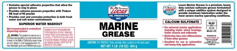 Lucas Oil 11148 Marine Grease, 1 Pound Tub - Image 2