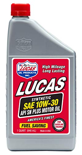 Lucas Oil Lucas OilMotor Oil, 10W30, Synthetic, 1 qt Bottle, Each