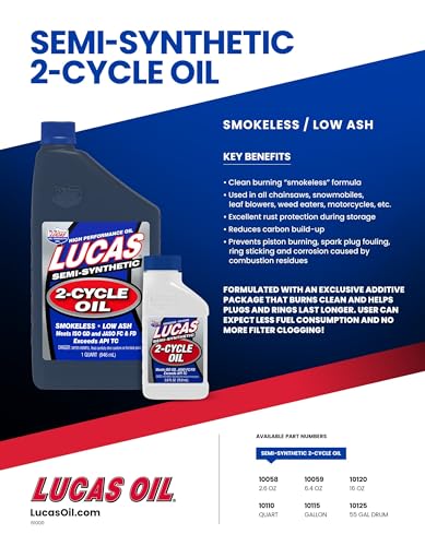 Lucas Oil Semi-Synthetic 2-Cycle Oil 2.6 Fluidounces - Image 3