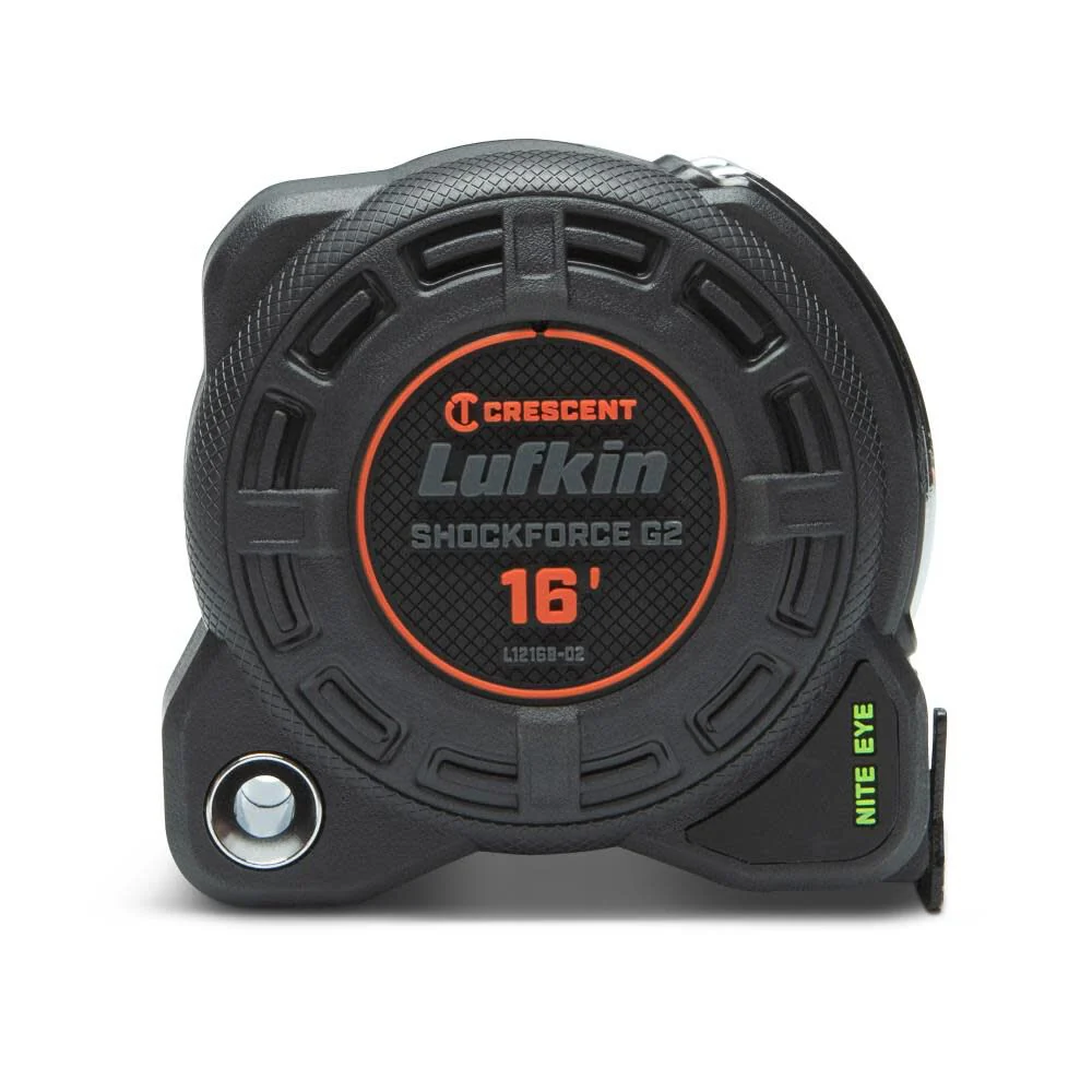 Crescent Lufkin Shockforce G2 16-ft Nite Eye, Magnetic Tape Measure LM1216B-02