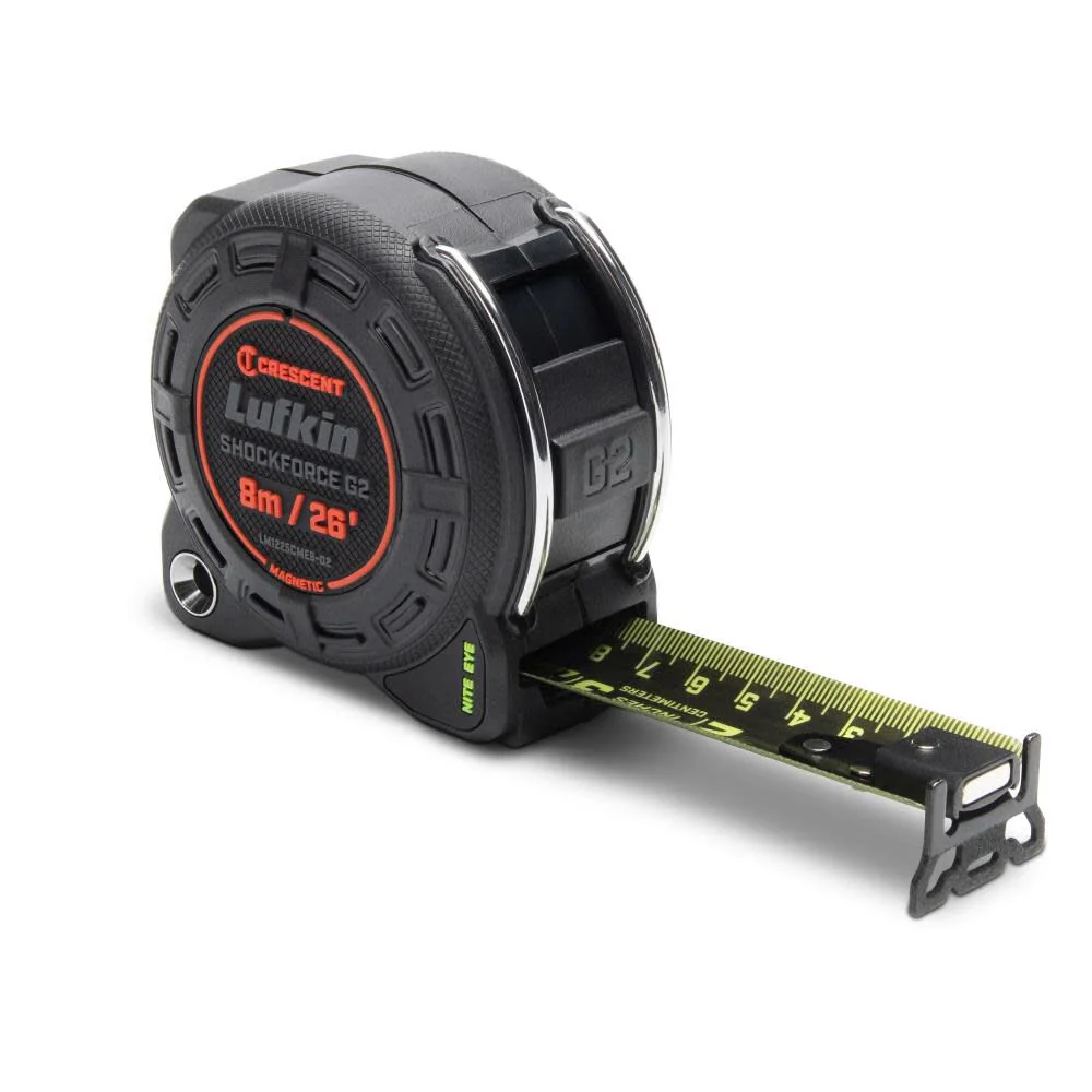 Crescent Lufkin Shockforce G2 26-ft Nite Eye Magnetic Tape Measure- LM1225CMEB-02 - Image 3