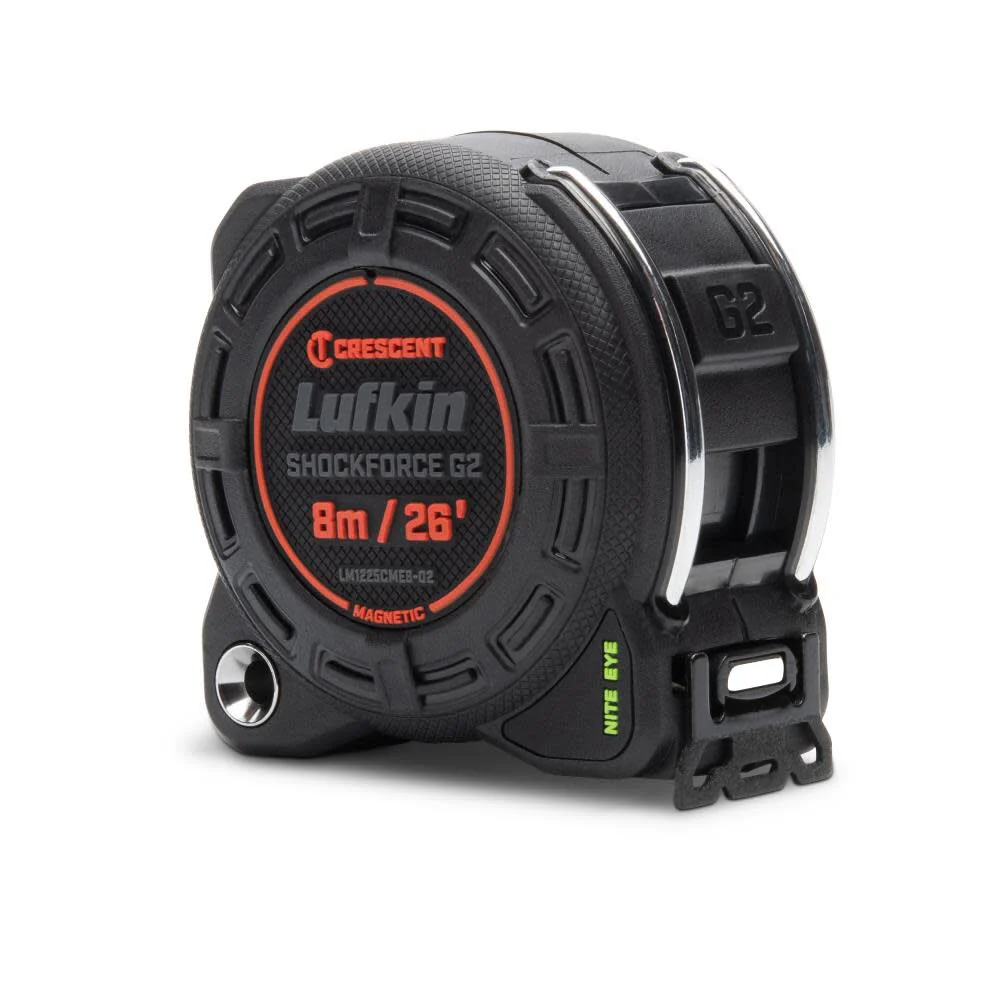 Crescent Lufkin Shockforce G2 26-ft Nite Eye Magnetic Tape Measure- LM1225CMEB-02 - Image 4