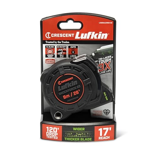 Lufkin Shockforce G2 Nite Eye 25-ft Auto Tape Measure- L1225ALCMEB-02 - Image 6
