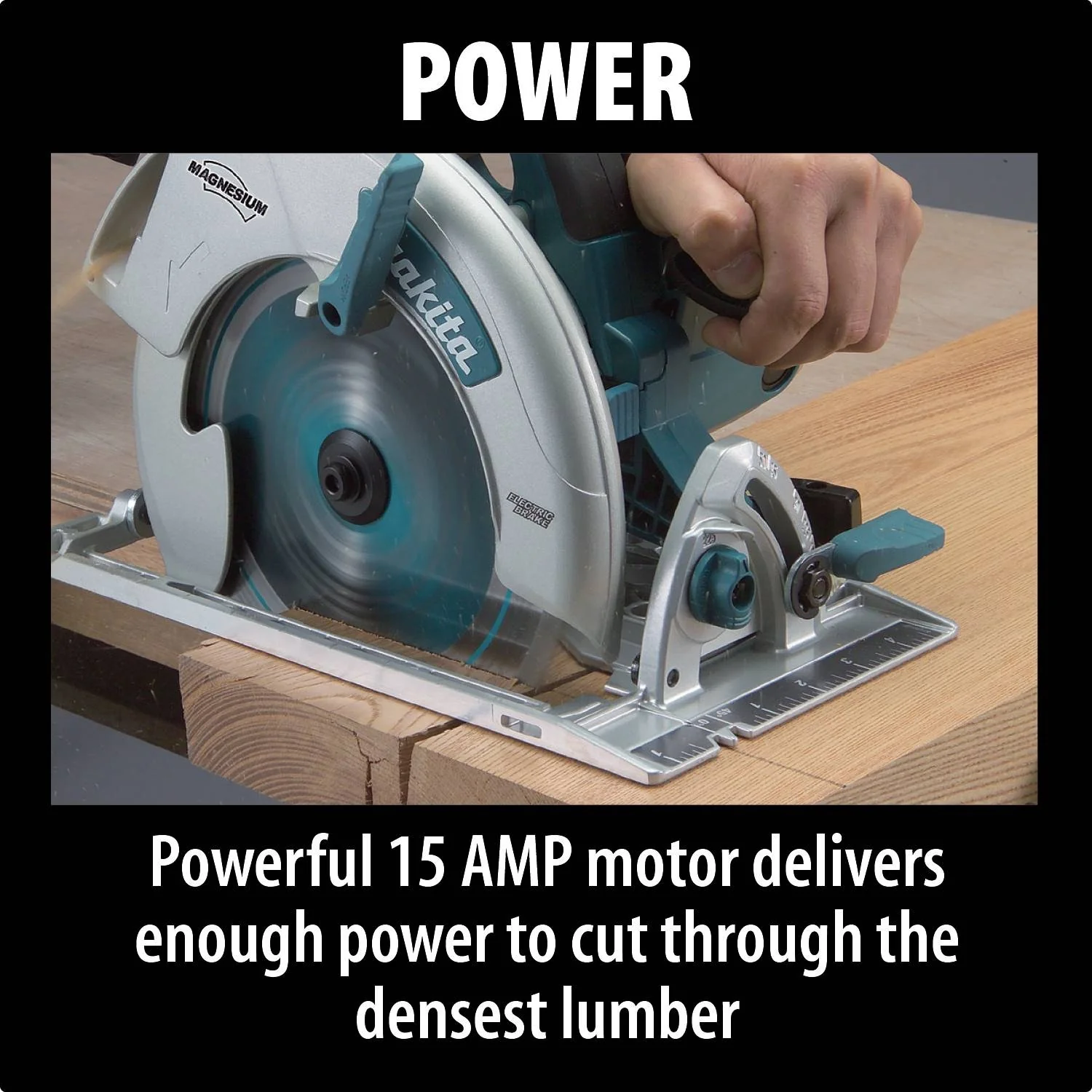 Makita 5008MGA - 8-1/4" Magnesium Circular Saw, 15 AMP, L.E.D. Light, electric brake - Image 4
