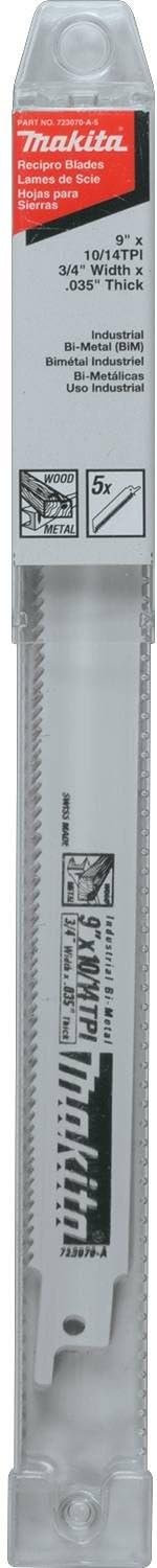 Makita 723070-A-5 9-Inch 10/14-TPI All Purpose Reciprocating Saw Blade - Image 4