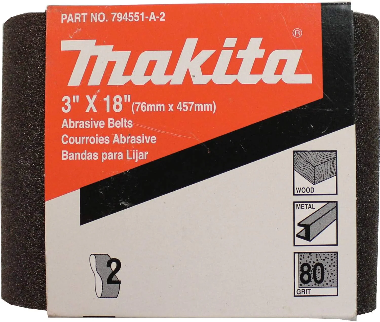 Makita 742313-A-2 3-Inch by 18-Inch Abrasive Belt #120, 2-Pack - Image 3