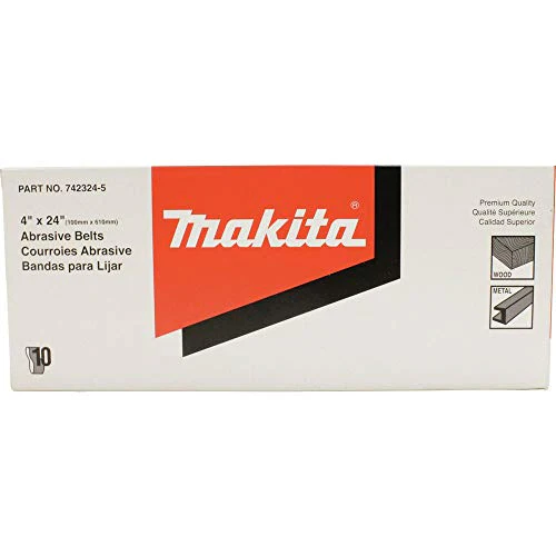 Makita 742323-7 4-Inch x 24-Inch Abrasive Sanding Belt, 100 Grit (10/Pk) - Image 2